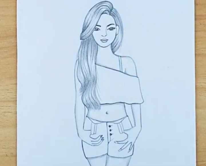 Tumblr Girl Drawing Easy || How to draw a Girl Face Step by Step-anthinhphatland.vn